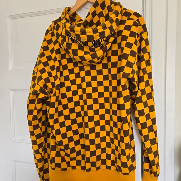 JW Anderson Orange Checkerboard Hoodie Men's Medium M - Picture 4 of 5